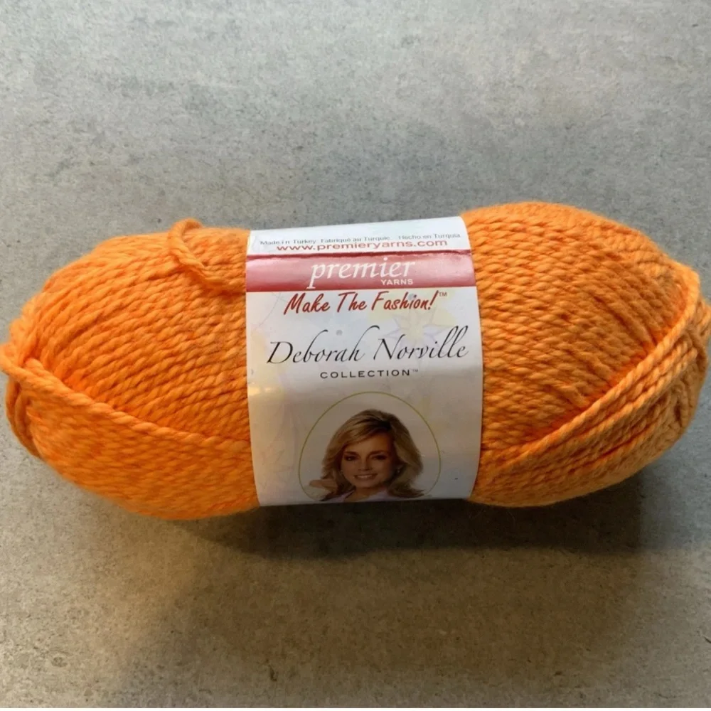 Deborah Norville Cotton Soft Silk Yarn - Tangerine - 154 Yards